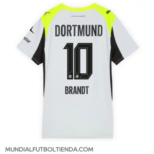 Camiseta Borussia Dortmund Julian Brandt #10 Segunda Equipación Replica 2025-26 para mujer mangas cortas